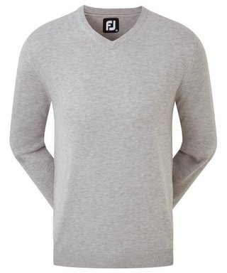 FootJoy Wool Blend V-Neck maglione da uomo, heather grey