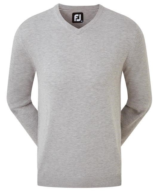 FootJoy Wool Blend V-Neck maglione da uomo, heather grey
