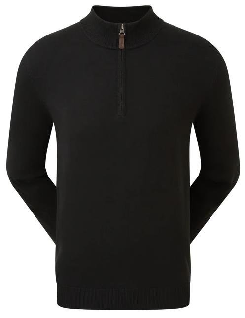 FootJoy Wool Blend 1/2 Zip maglione da uomo, nero