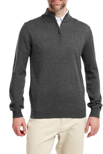 FootJoy Wool Blend 1/2 Zip pullover da uomo, grigio