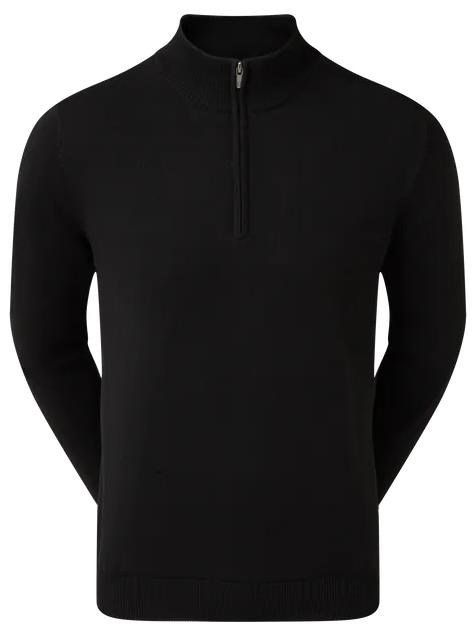 FootJoy Wool Blend 1/2 Zip Lined felpa da uomo, nero