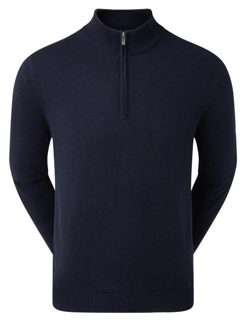 FootJoy Wool Blend 1/2 Zip Lined pullover da uomo, blu navy