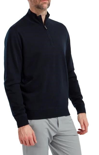 FootJoy Wool Blend 1/2 Zip Lined pullover da uomo, blu navy