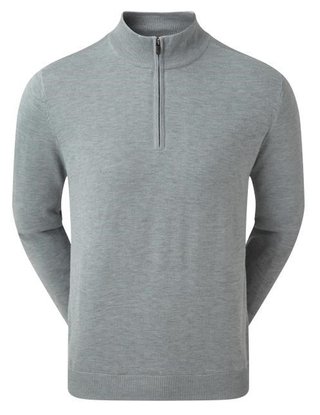 FootJoy Wool Blend 1/2 Zip Lined da uomo pullover, heather grey