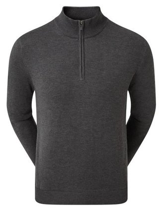 FootJoy Wool Blend 1/2 Zip Lined pullover da uomo, charcoal