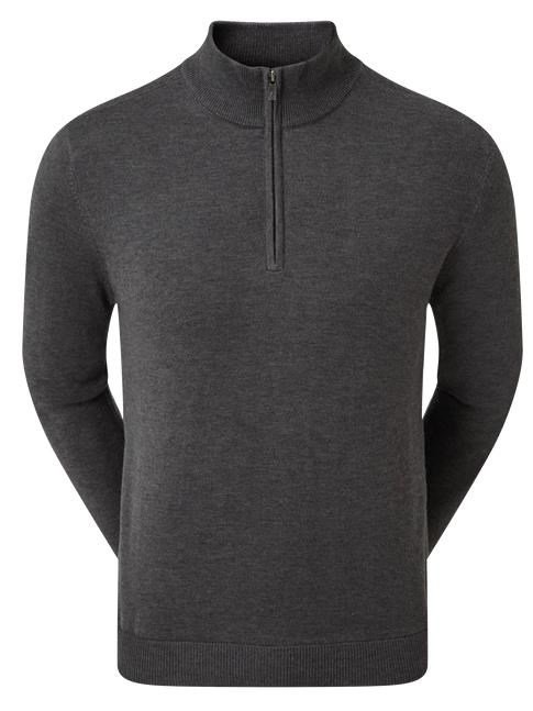 FootJoy Wool Blend 1/2 Zip Lined pullover da uomo, charcoal