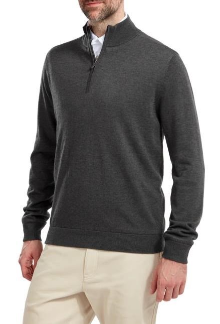 FootJoy Wool Blend 1/2 Zip Lined pullover da uomo, charcoal