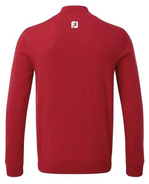 FootJoy Wool Blend 1/2 Zip Lined pullover da uomo, rosso