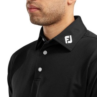 FootJoy Stretch Pique Solid polo uomo, nero