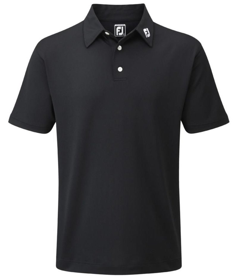 FootJoy Stretch Pique Solid polo uomo, nero
