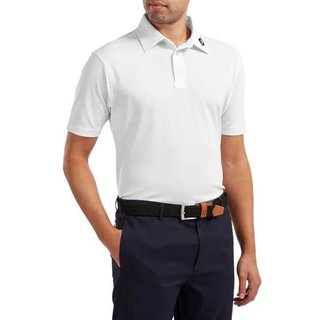 FootJoy Stretch Pique Solid polo da uomo, bianco