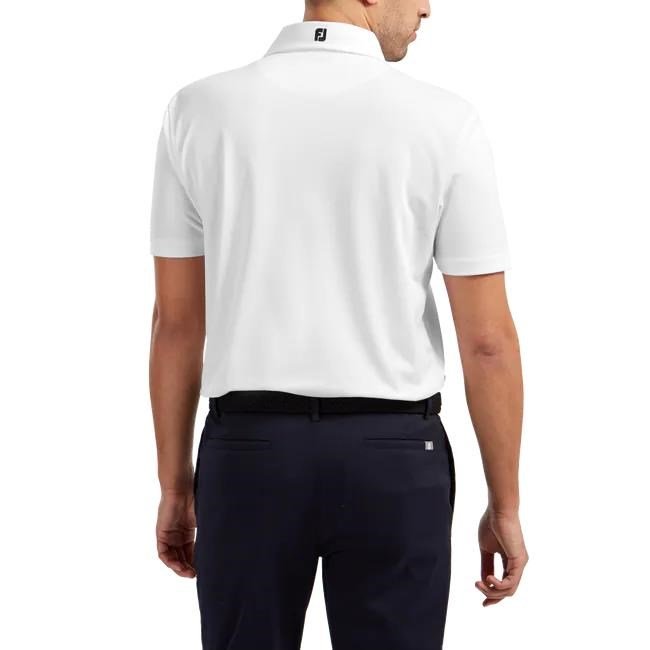 FootJoy Stretch Pique Solid polo da uomo, bianco