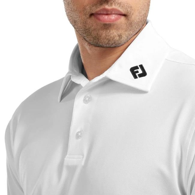 FootJoy Stretch Pique Solid polo da uomo, bianco