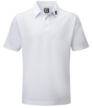 FootJoy Stretch Pique Solid polo da uomo, bianco