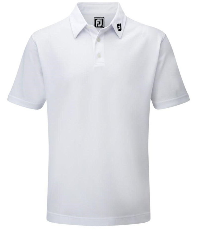 FootJoy Stretch Pique Solid polo da uomo, bianco
