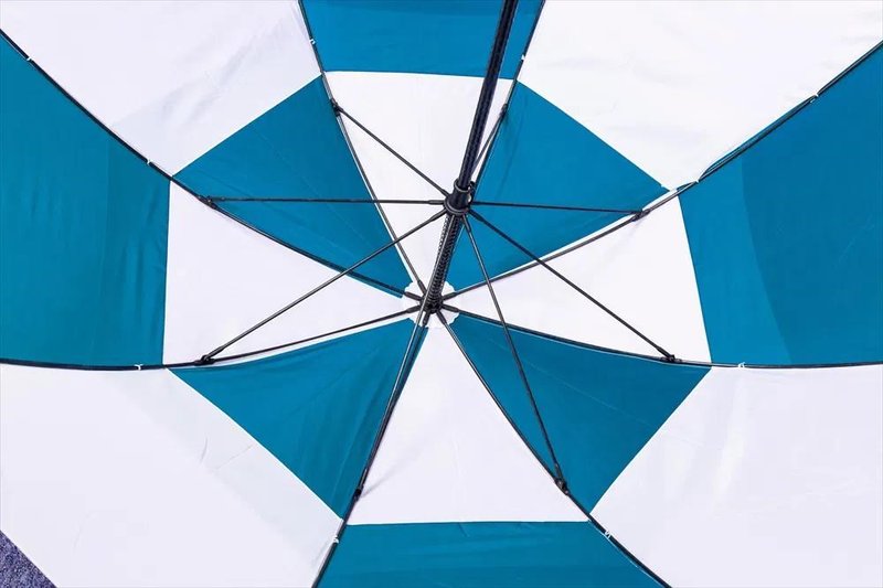 Longridge Dual Canopy ombrello da golf 60", blu/bianco