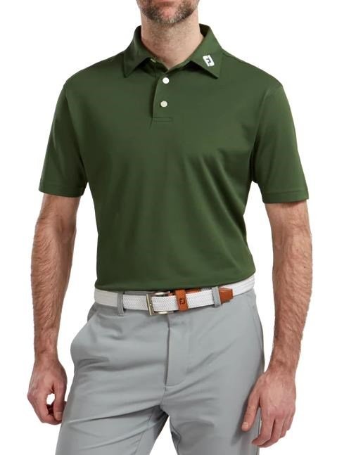 FootJoy Stretch Pique Solid polo da uomo, olive