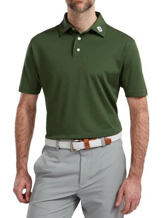 FootJoy Stretch Pique Solid polo da uomo, olive