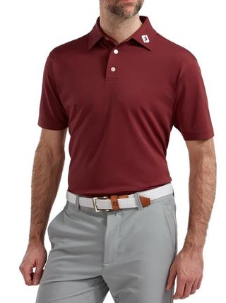 FootJoy Stretch Pique Solid polo uomo, bordeaux
