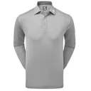 FootJoy Long Sleeve Thermocool Self Athletic Fit polo da uomo, grigio
