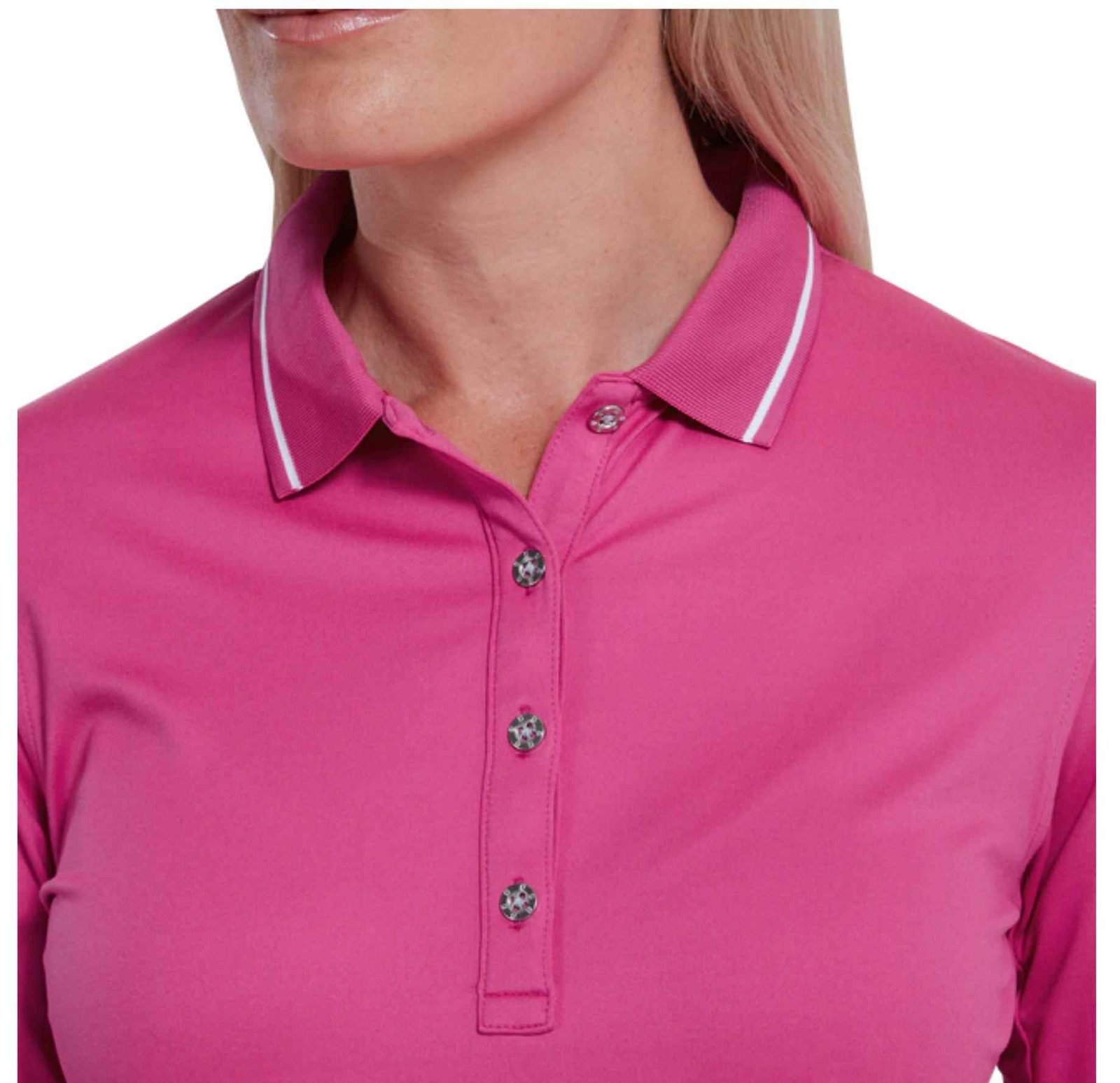FootJoy Thermal Long Sleeved polo da donna, rosa