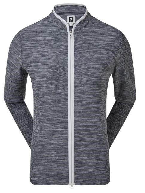 FootJoy Full Zip Space Dye Fleece felpa donna, navy/bianco