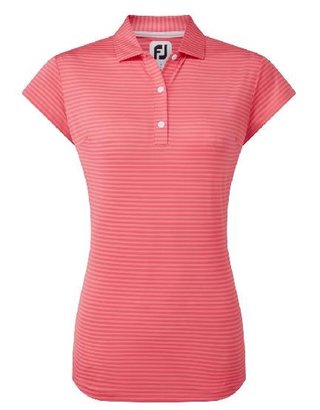 FootJoy Tonal Stripe Lisle polo donna, coral