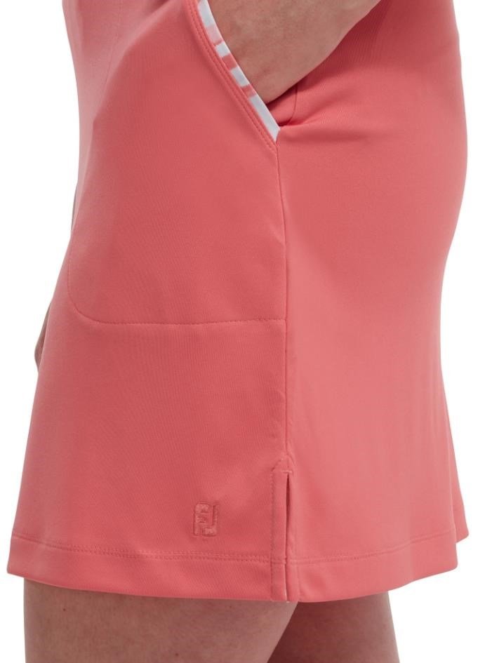 FootJoy Interlock Watercolour Trim gonna skort da golf donna, coral brillante