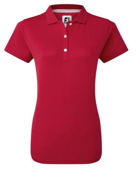 FootJoy Stretch Pique Solid polo donna, rosso