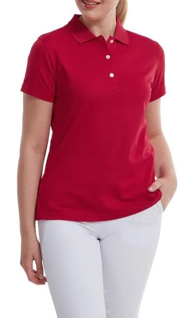 FootJoy Stretch Pique Solid polo donna, rosso