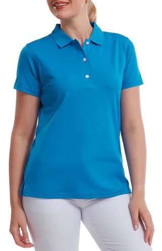 FootJoy Stretch Pique Solid polo donna, cobalt
