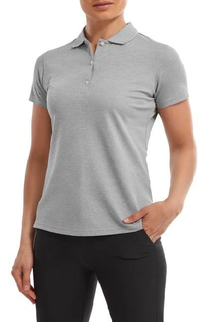 FootJoy Stretch Pique Solid polo donna, heather gray