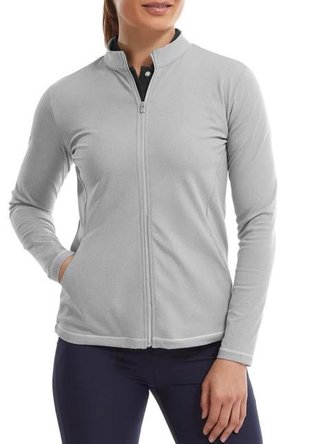 FootJoy Full-Zip Midlayer felpa da donna, grigia