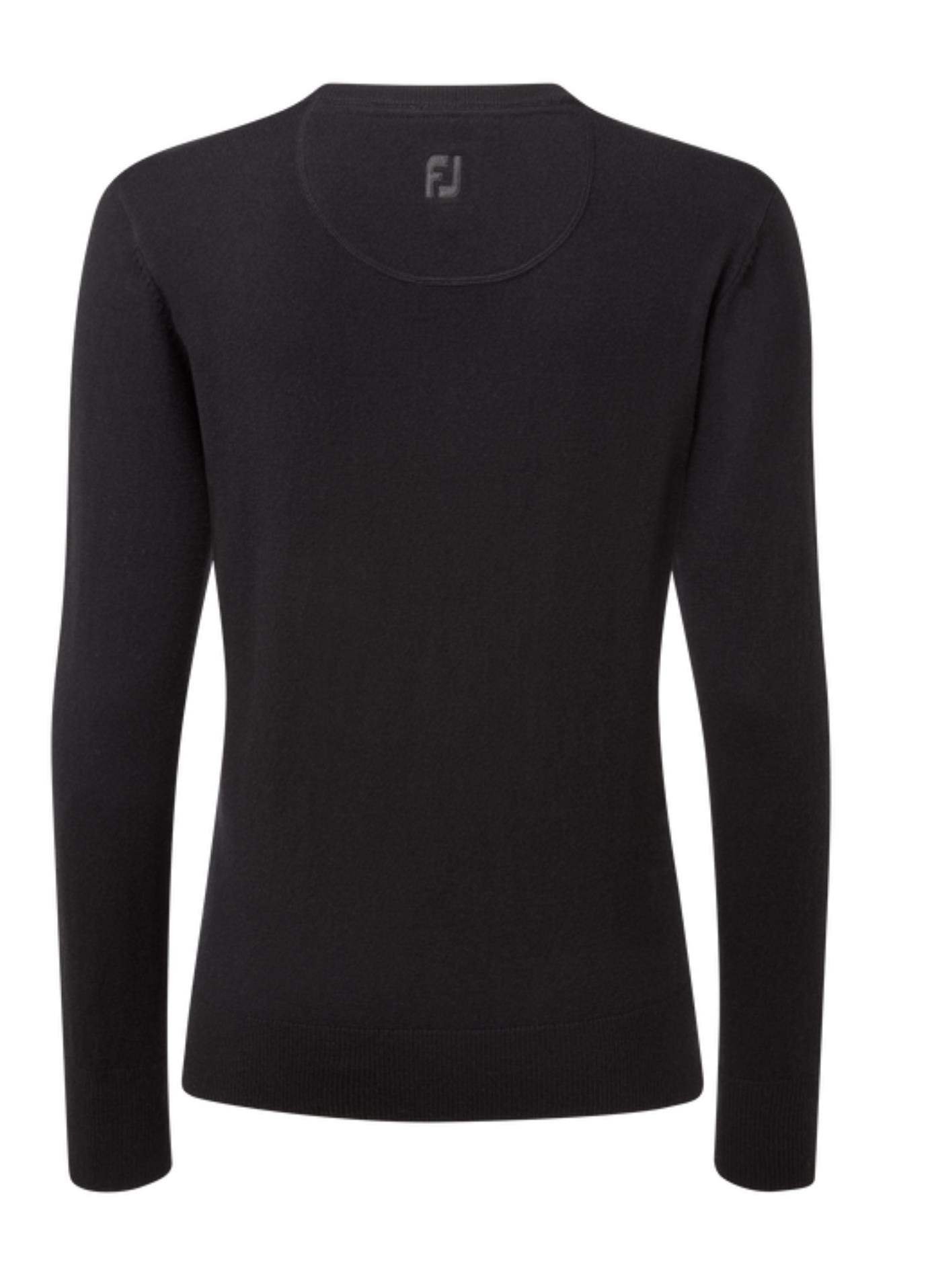 FootJoy Wool Blend V-Neck da donna pullover, nero