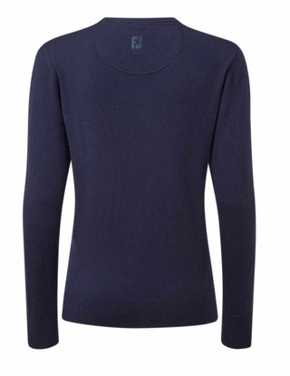 FootJoy Wool Blend V-Neck maglione da donna, navy
