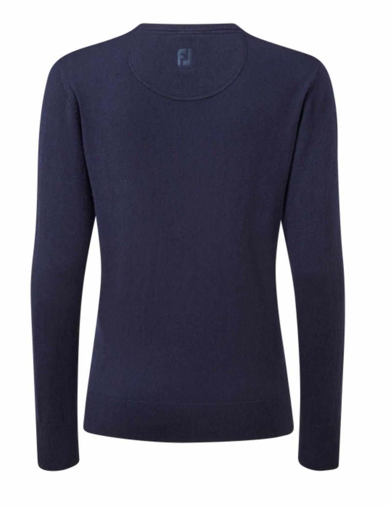 FootJoy Wool Blend V-Neck maglione da donna, navy