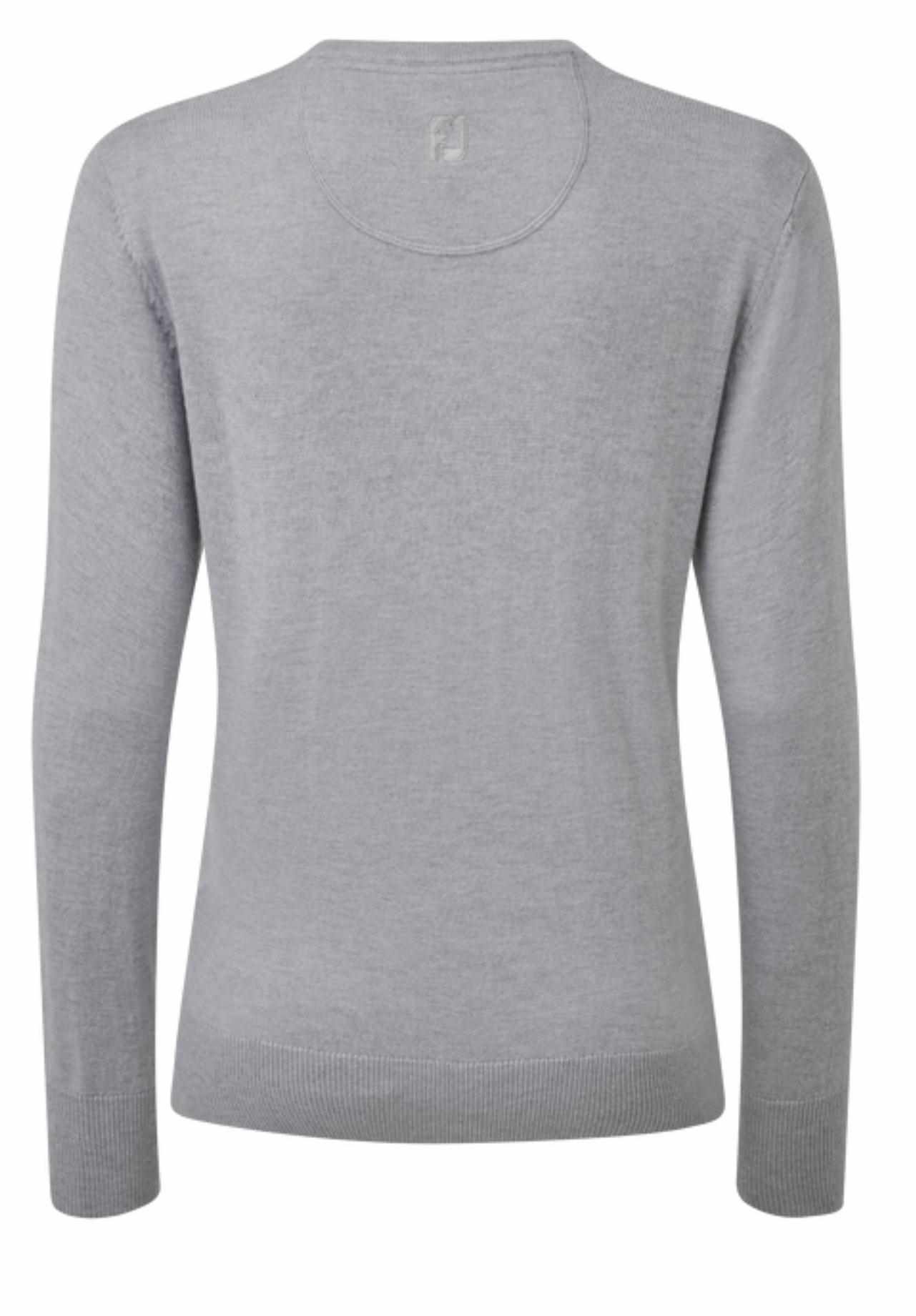 FootJoy Wool Blend V-Neck maglione da donna, grigio