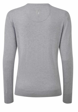 FootJoy Wool Blend V-Neck maglione da donna, grigio