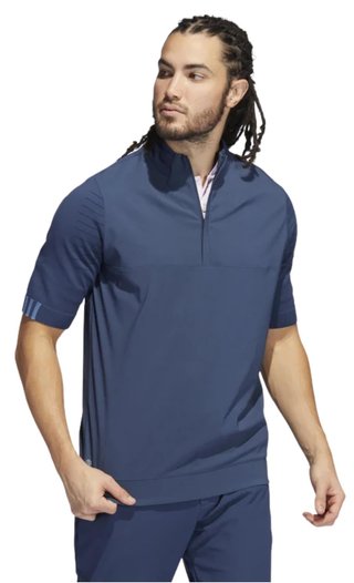 Adidas Primeknit Statement 1/4 felpa uomo, crew navy