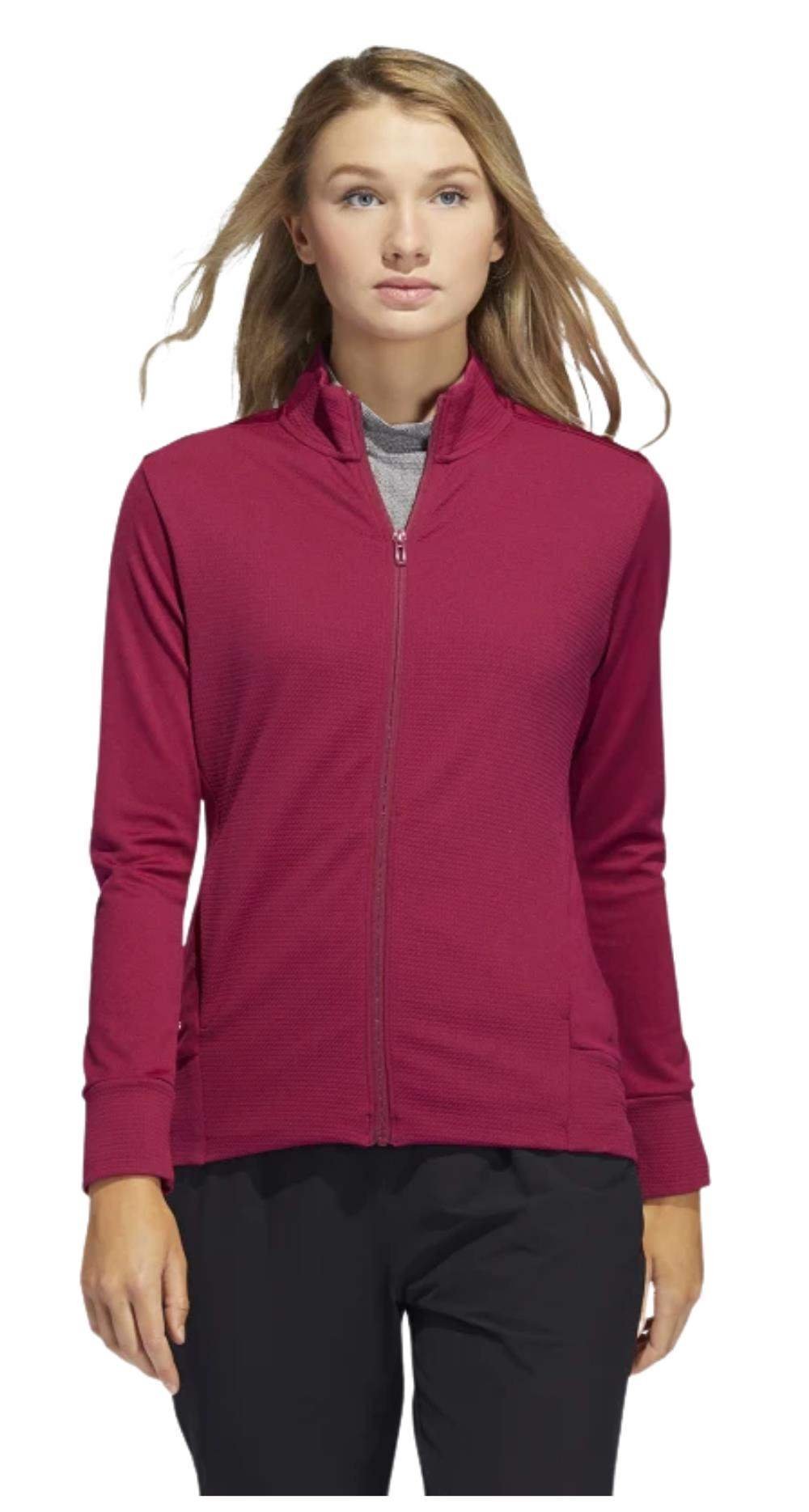 Adidas Textured Full-Zip felpa donna, legacy burgundy