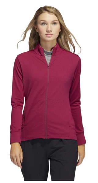 Adidas Textured Full-Zip felpa donna, legacy burgundy