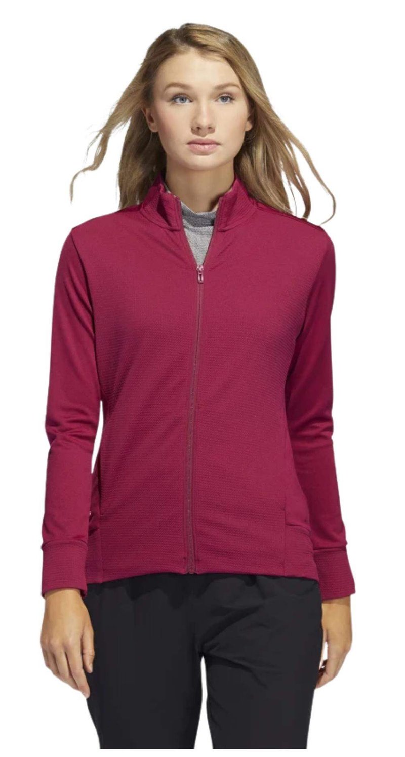 Adidas Textured Full-Zip felpa donna, legacy burgundy