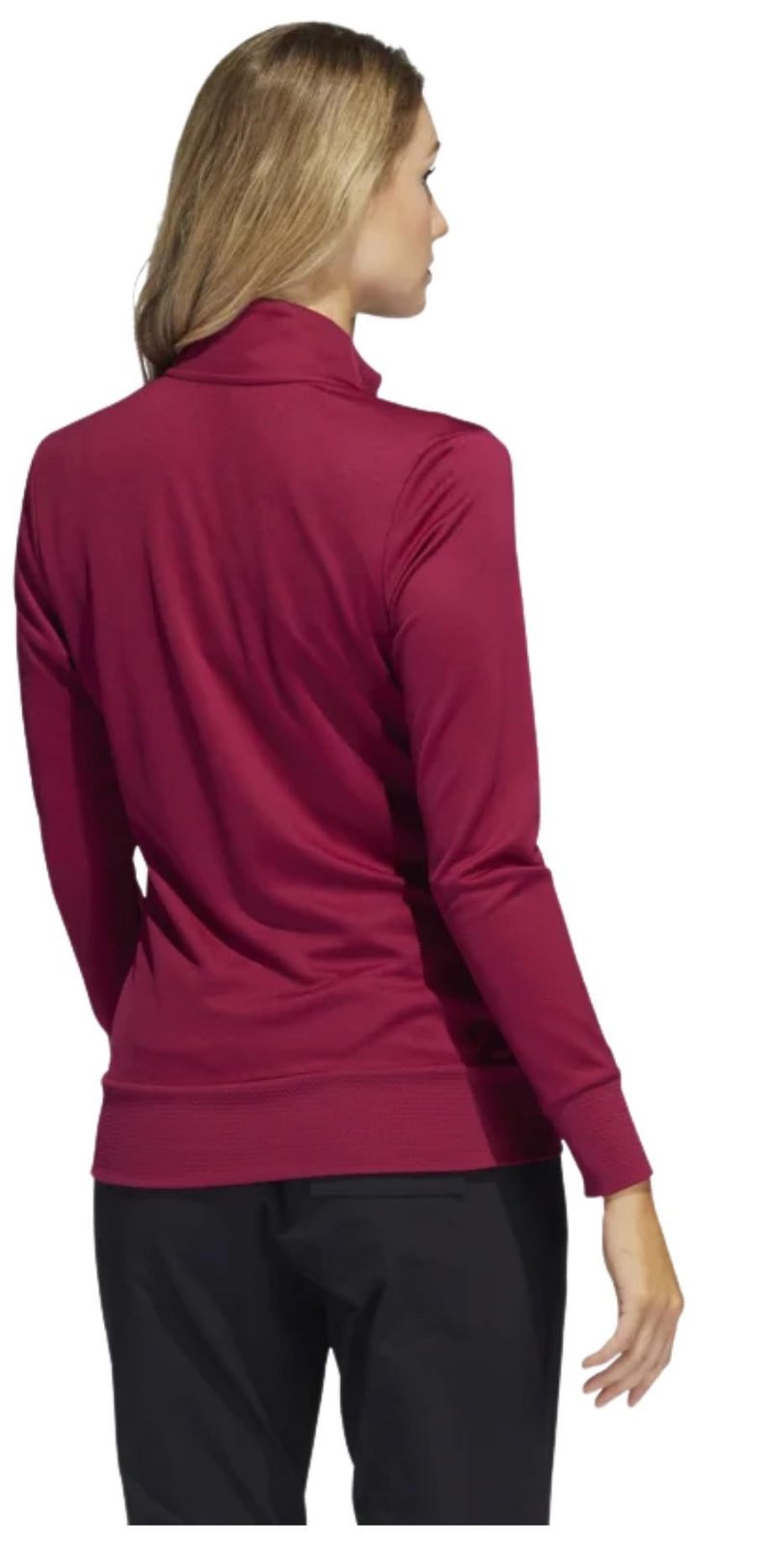 Adidas Textured Full-Zip felpa donna, legacy burgundy