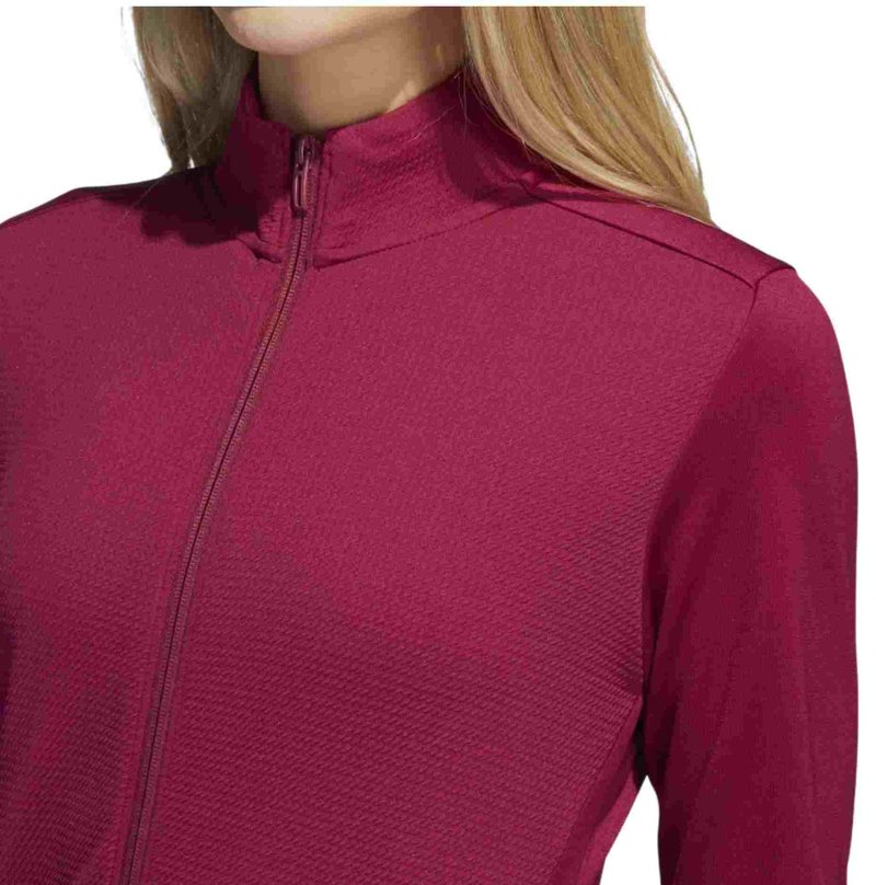 Adidas Textured Full-Zip felpa donna, legacy burgundy