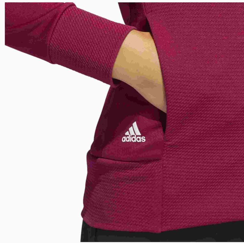 Adidas Textured Full-Zip felpa donna, legacy burgundy