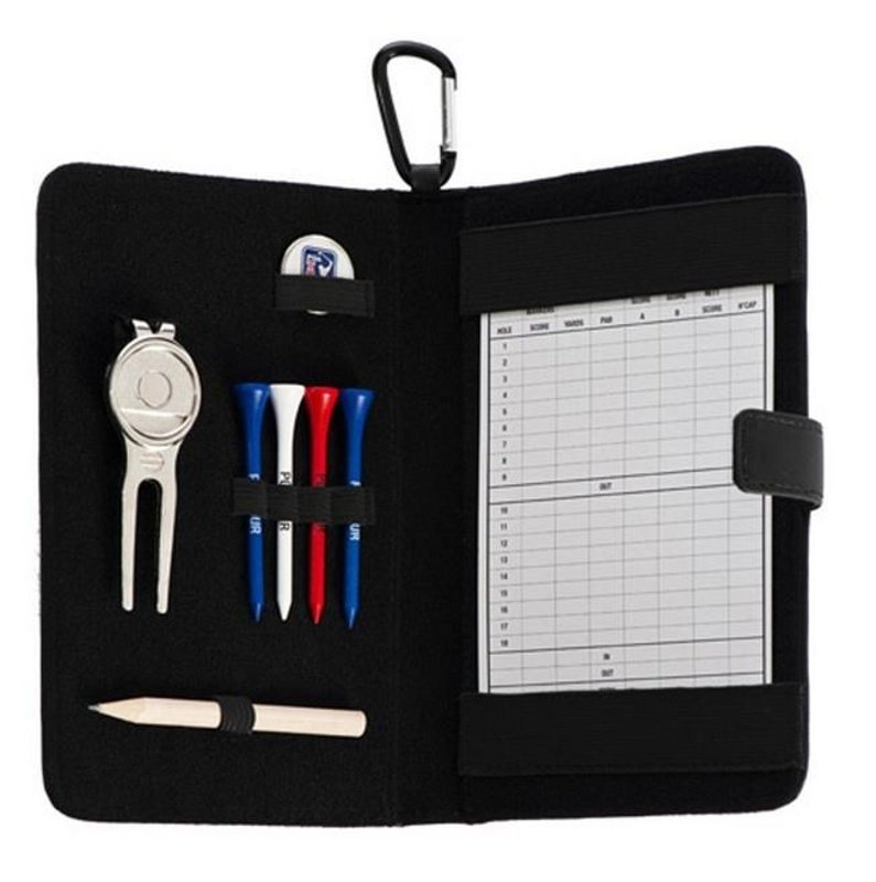PGA Tour Real Leather Score Card and Accessory Wallet nero
