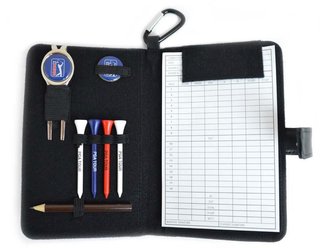 PGA Tour Real Leather Score Card and Accessory Wallet nero