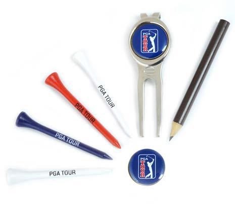 PGA Tour Real Leather Score Card and Accessory Wallet nero