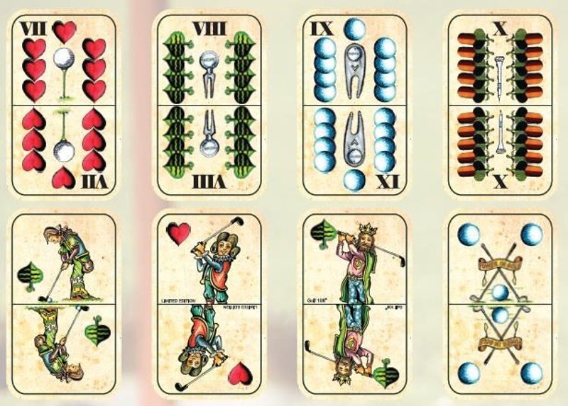 Golfové hrací karty pro mariáš, limitovaná edice Retro accessori