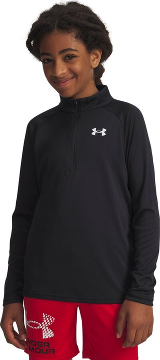 Under Armour Tech 2.0 1/2 Zip maglia sportiva da ragazzo, nera